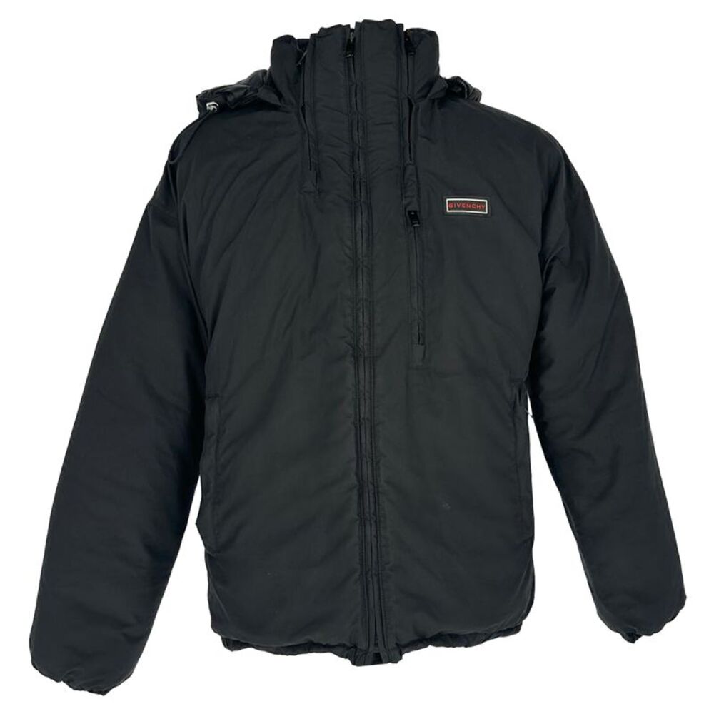 Givenchy Logo-Patched Down Jacket in Black Polyester